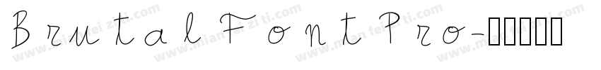 Brutal Font Pro字体转换